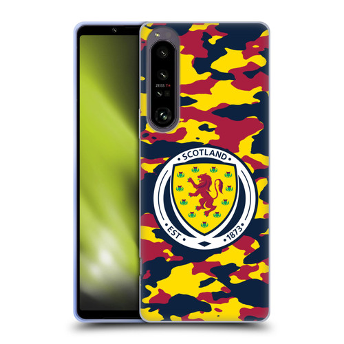 Scotland National Football Team Logo 2 Camouflage Soft Gel Case for Sony Xperia 1 IV