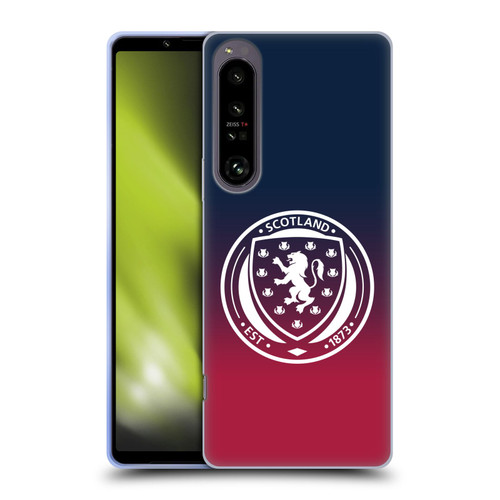 Scotland National Football Team Logo 2 Gradient Soft Gel Case for Sony Xperia 1 IV
