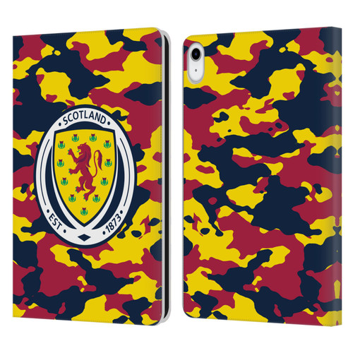 Scotland National Football Team Logo 2 Camouflage Leather Book Wallet Case Cover For Apple iPad 10.9 (2022)