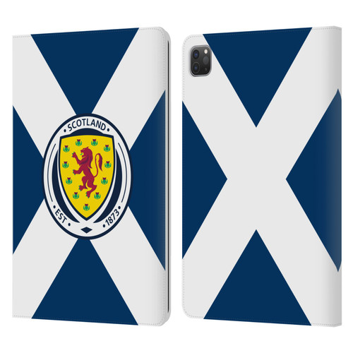 Scotland National Football Team Logo 2 Scotland Flag Leather Book Wallet Case Cover For Apple iPad Pro 11 2020 / 2021 / 2022
