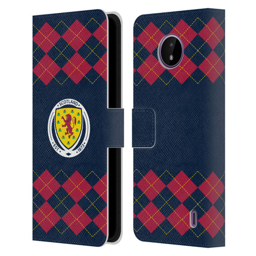 Scotland National Football Team Logo 2 Argyle Leather Book Wallet Case Cover For Nokia C10 / C20