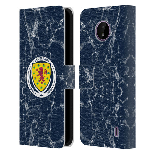 Scotland National Football Team Logo 2 Marble Leather Book Wallet Case Cover For Nokia C10 / C20