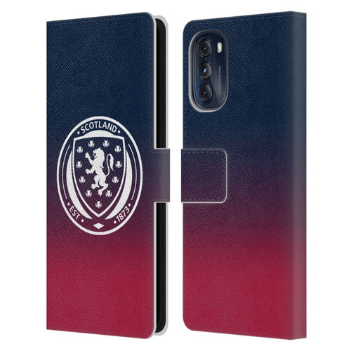 Scotland National Football Team Logo 2 Gradient Leather Book Wallet Case Cover For Motorola Moto G (2022)