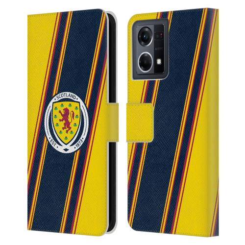 Scotland National Football Team Logo 2 Stripes Leather Book Wallet Case Cover For OPPO Reno8 4G