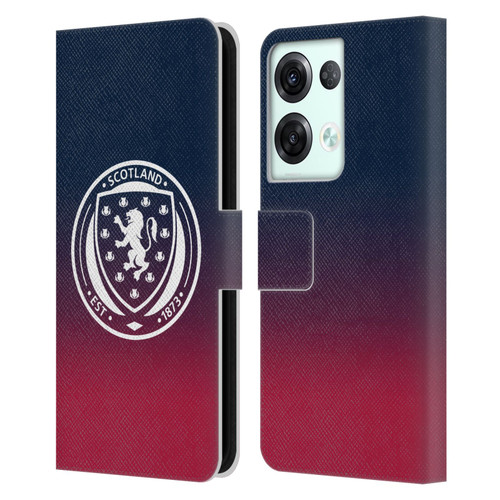 Scotland National Football Team Logo 2 Gradient Leather Book Wallet Case Cover For OPPO Reno8 Pro
