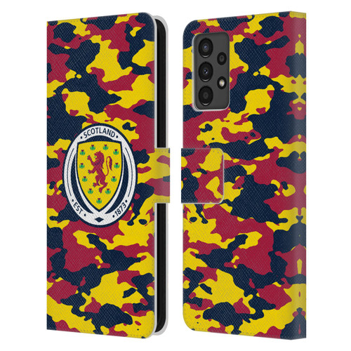 Scotland National Football Team Logo 2 Camouflage Leather Book Wallet Case Cover For Samsung Galaxy A13 (2022)