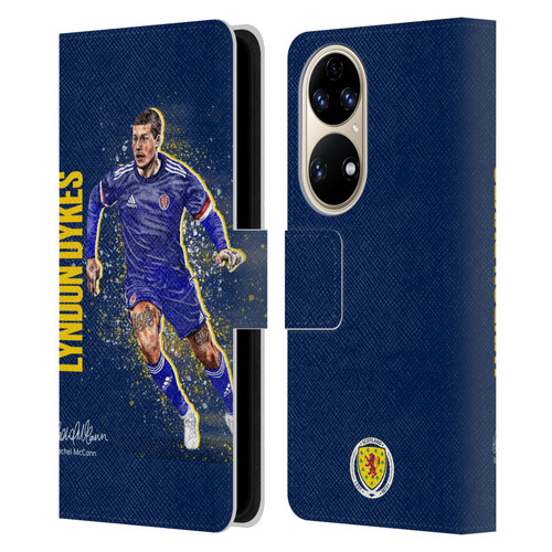 Scotland National Football Team Players Lyndon Dykes Leather Book Wallet Case Cover For Huawei P50