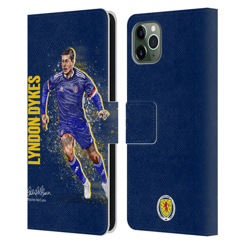 Scotland National Football Team Players Lyndon Dykes Leather Book Wallet Case Cover For Apple iPhone 11 Pro Max