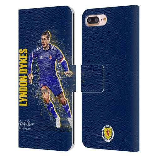 Scotland National Football Team Players Lyndon Dykes Leather Book Wallet Case Cover For Apple iPhone 7 Plus / iPhone 8 Plus