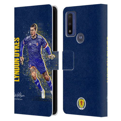 Scotland National Football Team Players Lyndon Dykes Leather Book Wallet Case Cover For Motorola G Pure