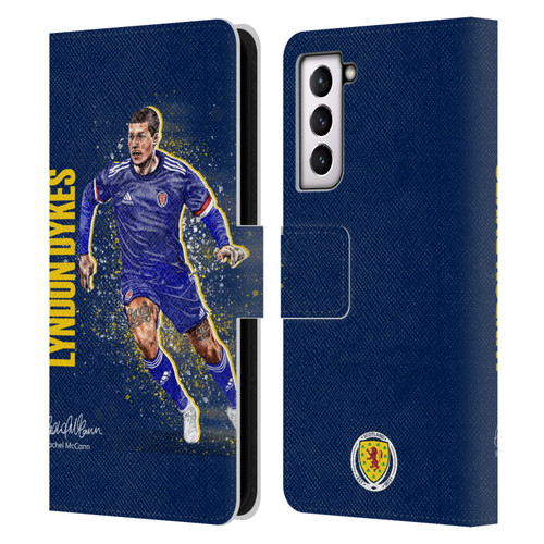 Scotland National Football Team Players Lyndon Dykes Leather Book Wallet Case Cover For Samsung Galaxy S21 5G