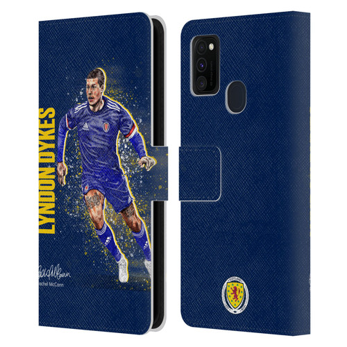 Scotland National Football Team Players Lyndon Dykes Leather Book Wallet Case Cover For Samsung Galaxy M30s (2019)/M21 (2020)