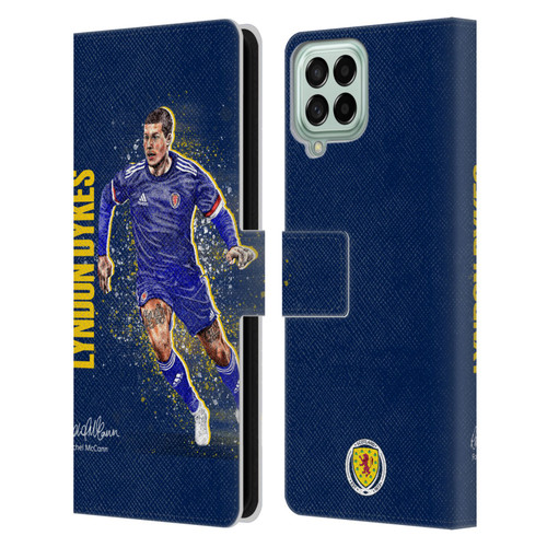 Scotland National Football Team Players Lyndon Dykes Leather Book Wallet Case Cover For Samsung Galaxy M33 (2022)