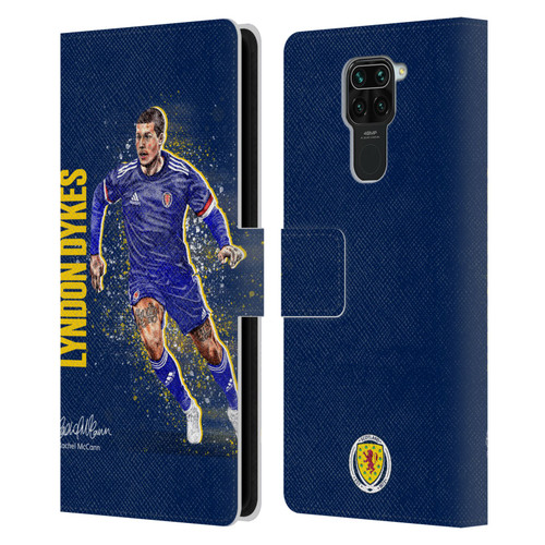 Scotland National Football Team Players Lyndon Dykes Leather Book Wallet Case Cover For Xiaomi Redmi Note 9 / Redmi 10X 4G