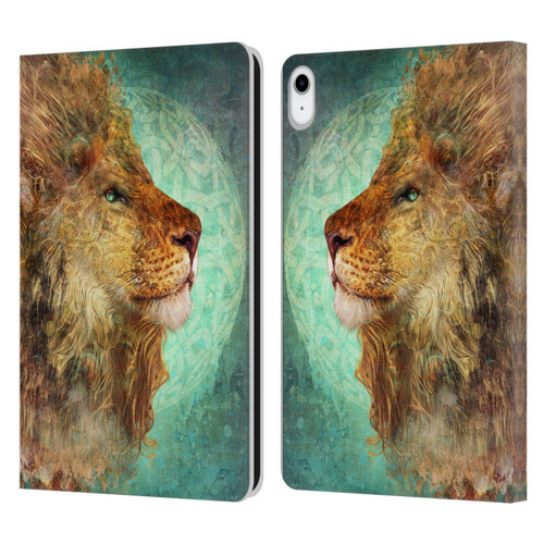 Jena DellaGrottaglia Animals Lion Leather Book Wallet Case Cover For Apple iPad 10.9 (2022)