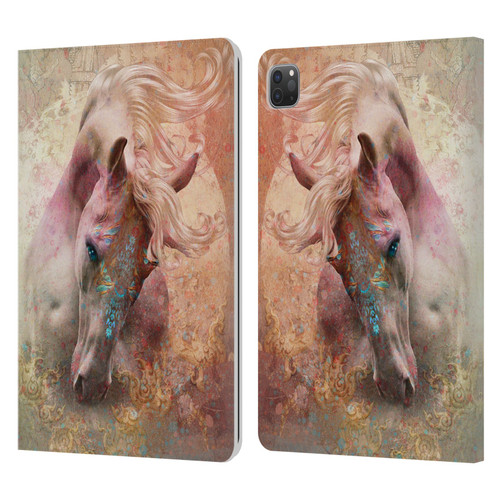Jena DellaGrottaglia Animals Horse Leather Book Wallet Case Cover For Apple iPad Pro 11 2020 / 2021 / 2022