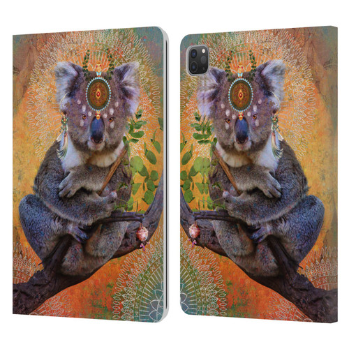 Jena DellaGrottaglia Animals Koala Leather Book Wallet Case Cover For Apple iPad Pro 11 2020 / 2021 / 2022
