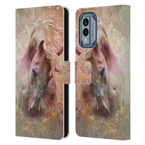 Jena DellaGrottaglia Animals Horse Leather Book Wallet Case Cover For Nokia X30