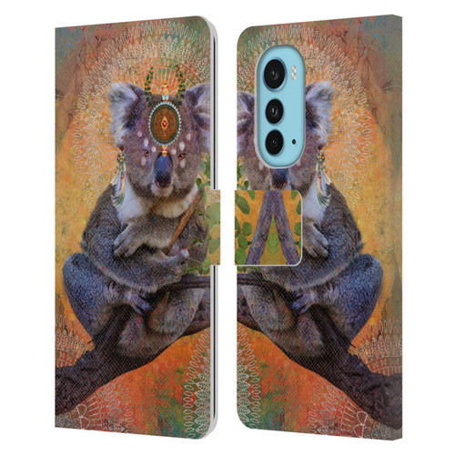 Jena DellaGrottaglia Animals Koala Leather Book Wallet Case Cover For Motorola Edge (2022)