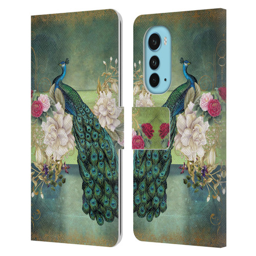 Jena DellaGrottaglia Animals Peacock Leather Book Wallet Case Cover For Motorola Edge (2022)