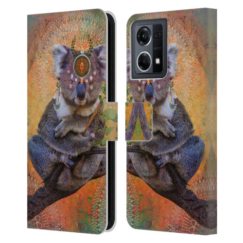 Jena DellaGrottaglia Animals Koala Leather Book Wallet Case Cover For OPPO Reno8 4G