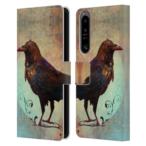 Jena DellaGrottaglia Animals Crow Leather Book Wallet Case Cover For Sony Xperia 1 IV