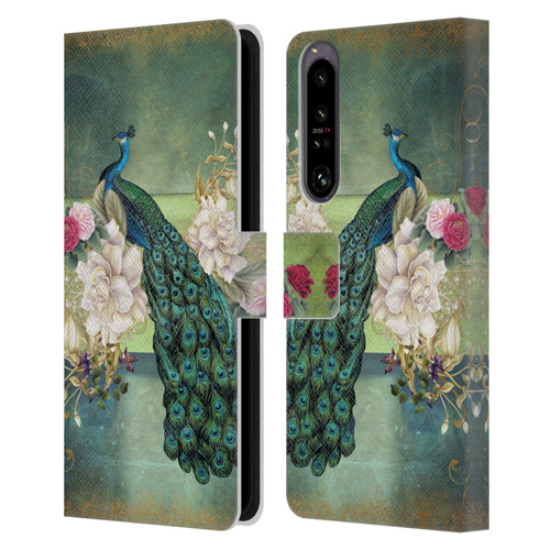 Jena DellaGrottaglia Animals Peacock Leather Book Wallet Case Cover For Sony Xperia 1 IV