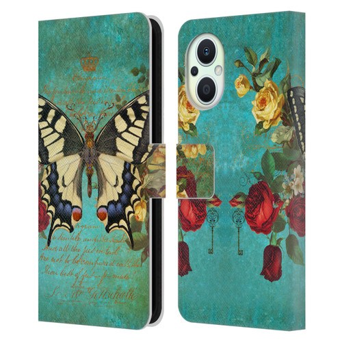 Jena DellaGrottaglia Insects Butterfly Garden Leather Book Wallet Case Cover For OPPO Reno8 Lite