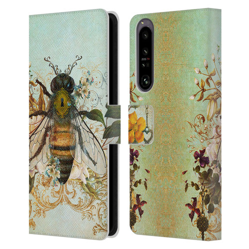 Jena DellaGrottaglia Insects Bee Garden Leather Book Wallet Case Cover For Sony Xperia 1 IV