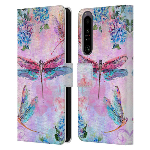 Jena DellaGrottaglia Insects Dragonflies Leather Book Wallet Case Cover For Sony Xperia 1 IV