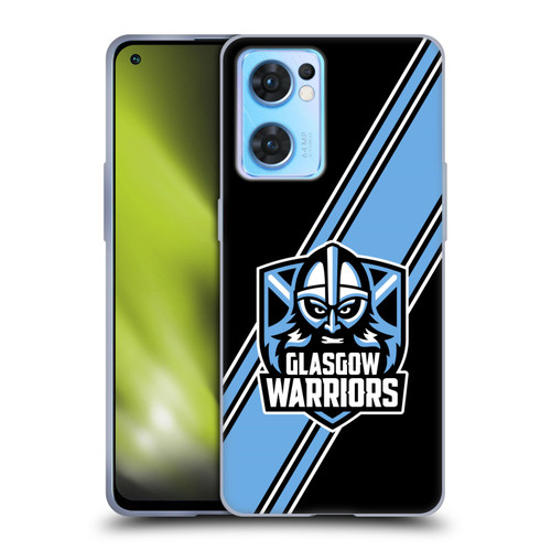 Glasgow Warriors Logo 2 Diagonal Stripes Soft Gel Case for OPPO Reno7 5G / Find X5 Lite