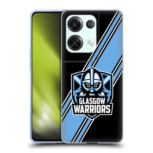 Glasgow Warriors Logo 2 Diagonal Stripes Soft Gel Case for OPPO Reno8 Pro