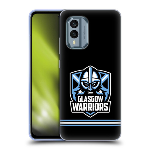 Glasgow Warriors Logo Stripes Black Soft Gel Case for Nokia X30