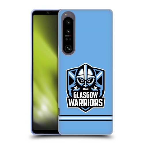 Glasgow Warriors Logo Stripes Blue Soft Gel Case for Sony Xperia 1 IV