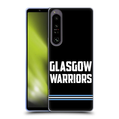 Glasgow Warriors Logo Text Type Black Soft Gel Case for Sony Xperia 1 IV