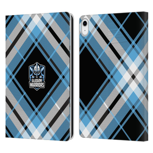 Glasgow Warriors Logo 2 Diagonal Tartan Leather Book Wallet Case Cover For Apple iPad 10.9 (2022)