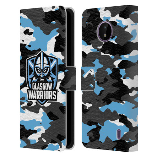 Glasgow Warriors Logo 2 Camouflage Leather Book Wallet Case Cover For Nokia C10 / C20