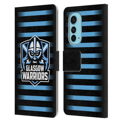 Glasgow Warriors Logo 2 Stripes Leather Book Wallet Case Cover For Motorola Edge (2022)