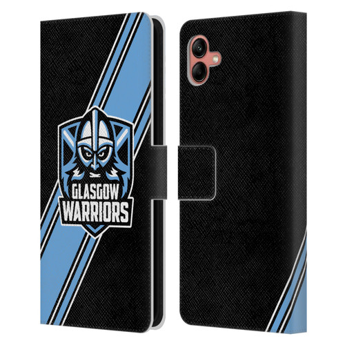 Glasgow Warriors Logo 2 Diagonal Stripes Leather Book Wallet Case Cover For Samsung Galaxy A04 (2022)