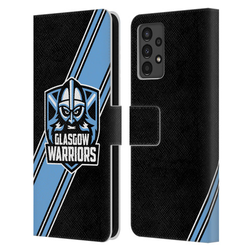 Glasgow Warriors Logo 2 Diagonal Stripes Leather Book Wallet Case Cover For Samsung Galaxy A13 (2022)