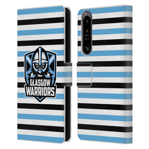 Glasgow Warriors Logo 2 Stripes 2 Leather Book Wallet Case Cover For Sony Xperia 1 IV