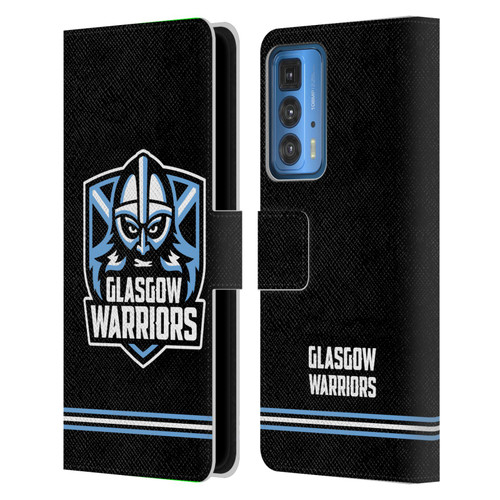 Glasgow Warriors Logo Stripes Black Leather Book Wallet Case Cover For Motorola Edge (2022)