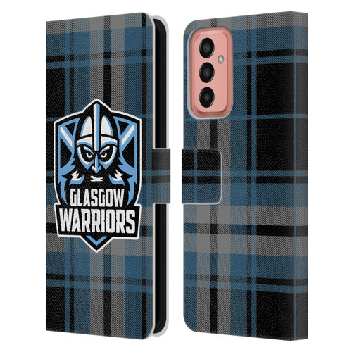 Glasgow Warriors Logo Tartan Leather Book Wallet Case Cover For Samsung Galaxy M13 (2022)