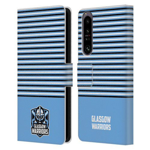 Glasgow Warriors Logo Stripes Blue 2 Leather Book Wallet Case Cover For Sony Xperia 1 IV