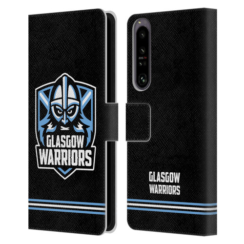 Glasgow Warriors Logo Stripes Black Leather Book Wallet Case Cover For Sony Xperia 1 IV