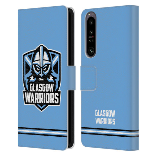 Glasgow Warriors Logo Stripes Blue Leather Book Wallet Case Cover For Sony Xperia 1 IV
