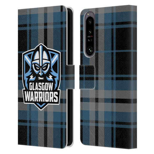 Glasgow Warriors Logo Tartan Leather Book Wallet Case Cover For Sony Xperia 1 IV