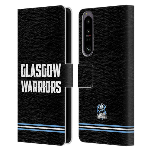 Glasgow Warriors Logo Text Type Black Leather Book Wallet Case Cover For Sony Xperia 1 IV