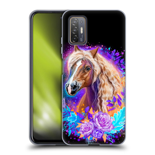 Sheena Pike Animals Purple Horse Spirit With Roses Soft Gel Case for HTC Desire 21 Pro 5G