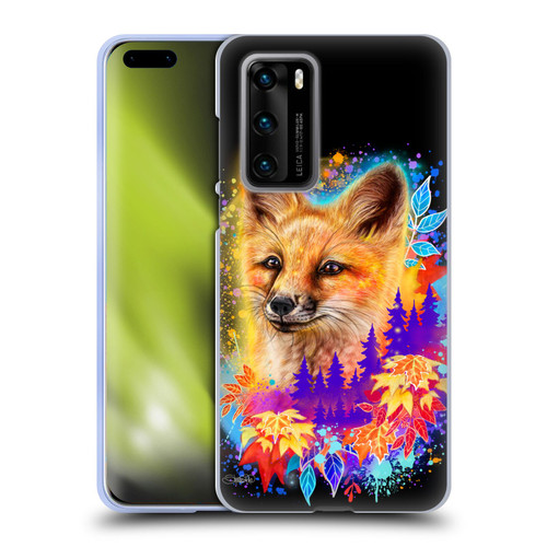 Sheena Pike Animals Red Fox Spirit & Autumn Leaves Soft Gel Case for Huawei P40 5G